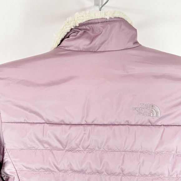 The North Face Jacket Coat Size 14/16 Large Girls Mossbud Parka Purple Lavender - Picture 4 of 8